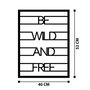 Wallity Be Wild And Free Escultura de Pared de Metal Negra
